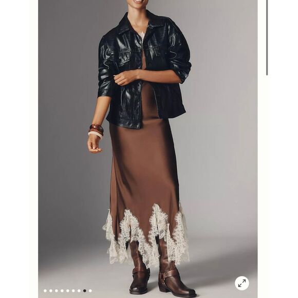 Anthropology The Weston Faux-Leather Boyfriend Jacket by Pilcro size XS - Picture 1 of 9